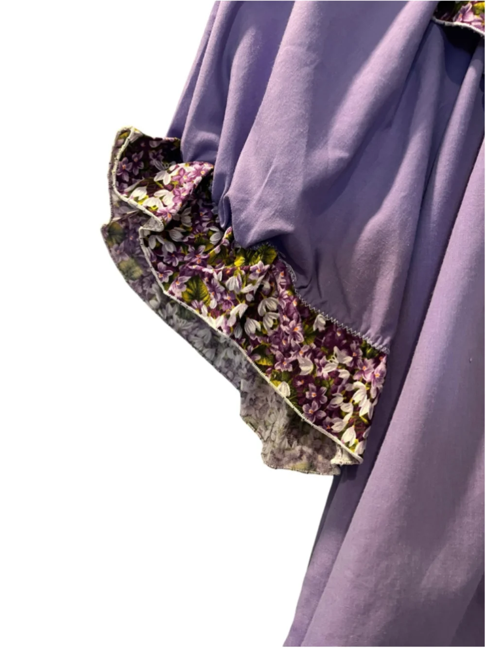 Vintage Handmade Purple Square Dancing Outfit 2 Pc Peasant Top Tiered Skirt M/L